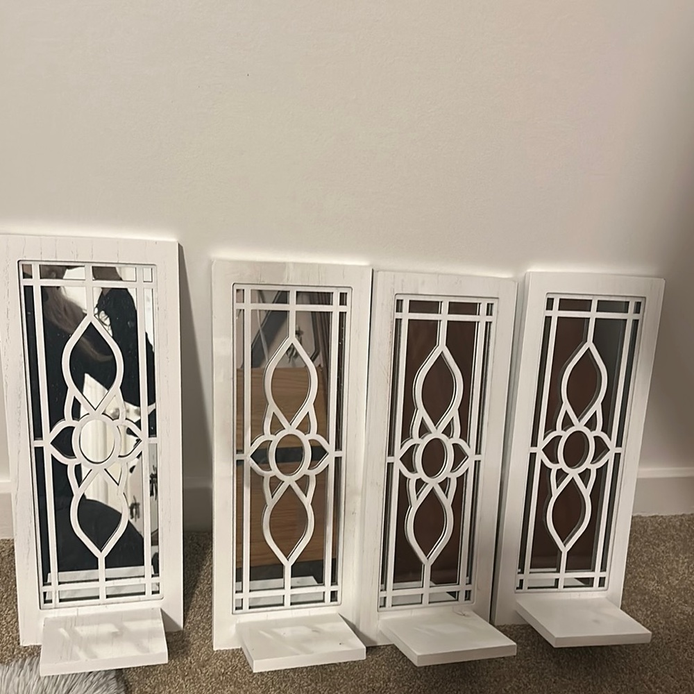 Four White Wall Candle Decor!